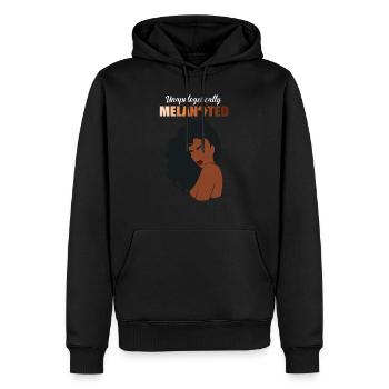Melanated - Men’s Premium Organic Hoodie - black - Front - Nico (187cm)
