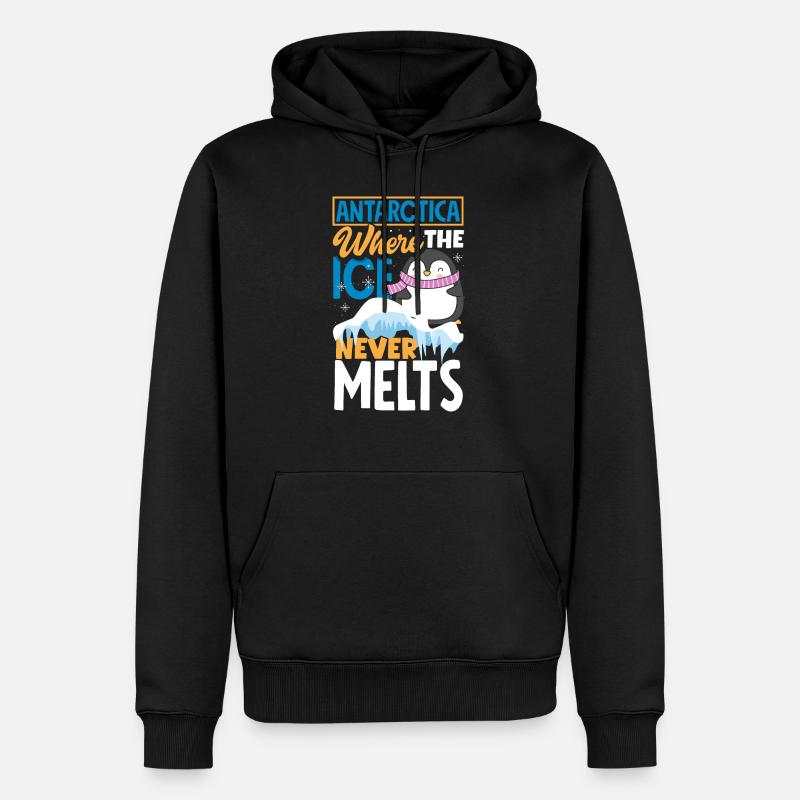 Antarctica where the ice never melts Expedition - Männer Premium Bio Hoodie - Schwarz