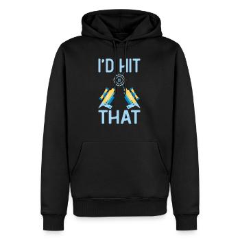 Laser Tag I'm going to meet - Men’s Premium Organic Hoodie - black - Front - Nico (187cm)