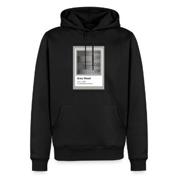 Farbe Grau Faden Geschenkidee Kunst - Männer Premium Bio Hoodie - Schwarz - Vorne - Nico (187cm)
