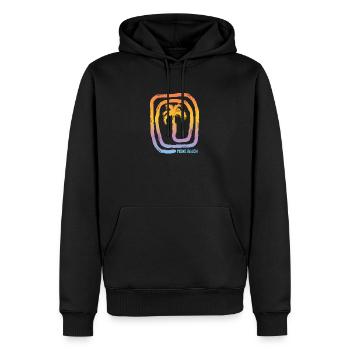 Cooles Pismo Beach California Palme Souvenir - Männer Premium Bio Hoodie - Schwarz - Vorne - Nico (187cm)