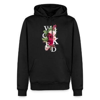 Böse Blumen - Männer Premium Bio Hoodie - Schwarz - Vorne - Nico (187cm)