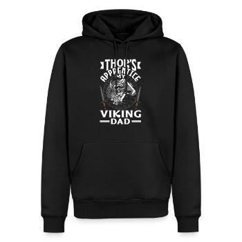 Thor's Apprentice My Viking Dad Father's Day - Männer Premium Bio Hoodie - Schwarz - Vorne - Nico (187cm)
