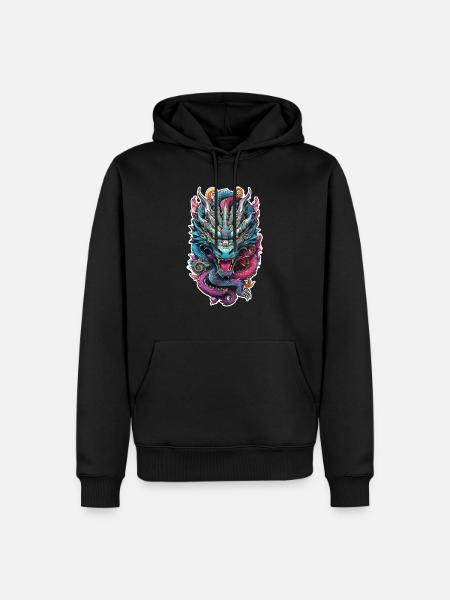 Asian Dragon - Japan - Chinese - Men’s Premium Organic Hoodie - black