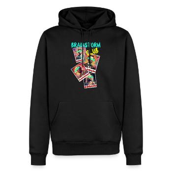 ChinCheck - Männer Premium Bio Hoodie - Schwarz - Vorne - Nico (187cm)