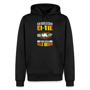IT Computer PC Beruf Abreit Computer Fan Spruch IT - Männer Premium Bio Hoodie - Schwarz - Vorne - Nico (187cm)