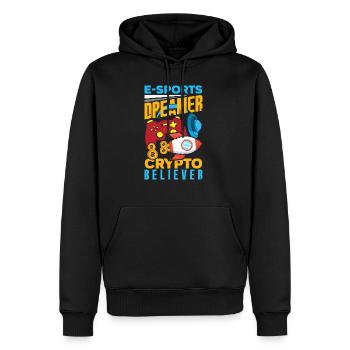 Cryptocurrency Rewards Gaming Blockchain Gamer - Men’s Premium Organic Hoodie - black - Front - Nico (187cm)