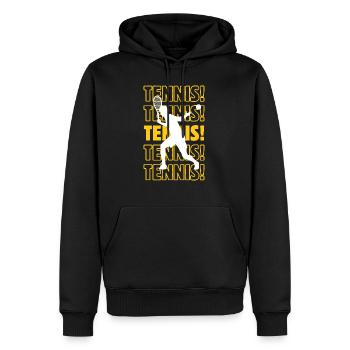Tennis, Tennis, Tennis - Männer Premium Bio Hoodie - Schwarz - Vorne - Nico (187cm)