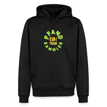 Pfandsammler on Tour - Männer Premium Bio Hoodie - Schwarz - Vorne - Nico (187cm)