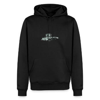 Pistenraupe Ski Wintersport Skifahrer Silhouette - Männer Premium Bio Hoodie - Schwarz - Vorne - Nico (187cm)