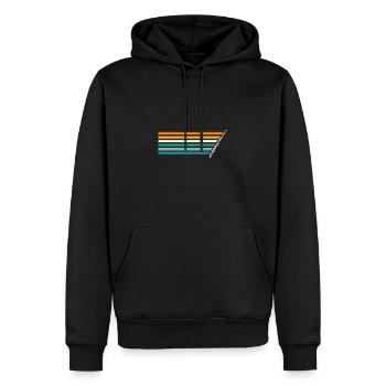 Joueur de flûte - Sweat à capuche Premium bio Homme - noir - Devant - Nico (187cm)