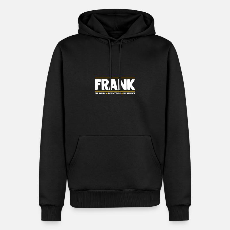 Frank - Männer Premium Bio Hoodie - Schwarz