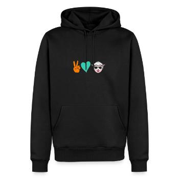 Schäfer Schaf - Männer Premium Bio Hoodie - Schwarz - Vorne - Nico (187cm)