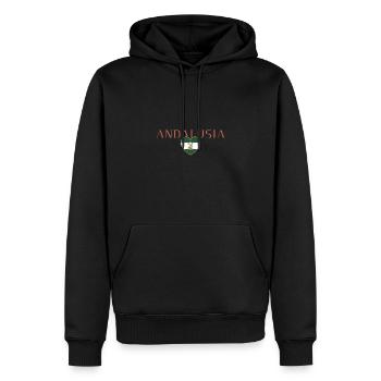 Spanien Europa Flagge Andalusien Sevilla - Männer Premium Bio Hoodie - Schwarz - Vorne - Nico (187cm)