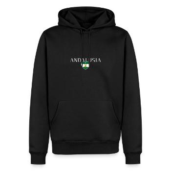Spanien Europa Flagge Andalusien Sevilla - Männer Premium Bio Hoodie - Schwarz - Vorne - Nico (187cm)