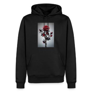 IMG 5175 - Sweat à capuche Premium bio Homme - noir - Devant - Nico (187cm)
