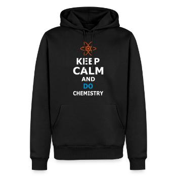 RESTEZ CALME ET FAITES DE LA CHIMIE - Sweat à capuche Premium bio Homme - noir - Devant - Nico (187cm)