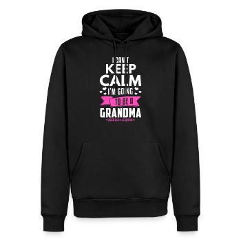 I Can't Keep Calm I'm Going To Be A Grandma - Oma - Männer Premium Bio Hoodie - Schwarz - Vorne - Nico (187cm)