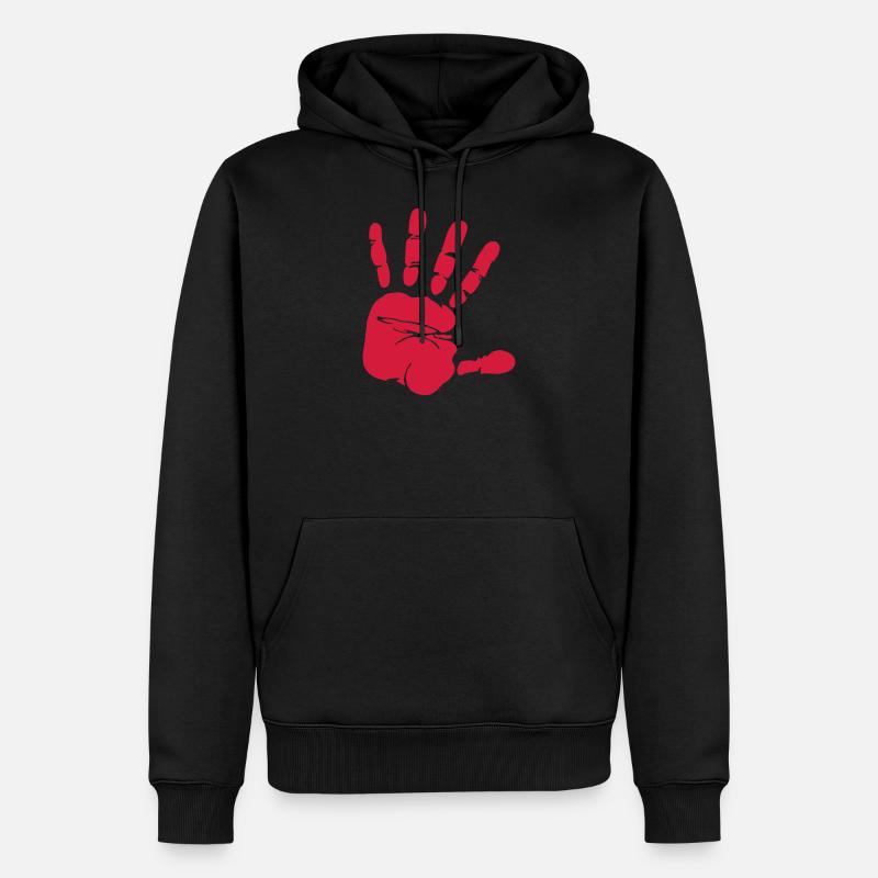 Empreinte de la main - Sweat à capuche Premium bio Homme - noir