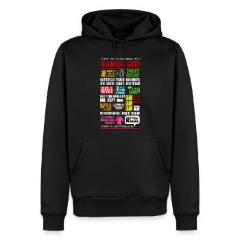 The Hammersmith Hardmen - Men’s Premium Organic Hoodie - black - Front - Nico (187cm)