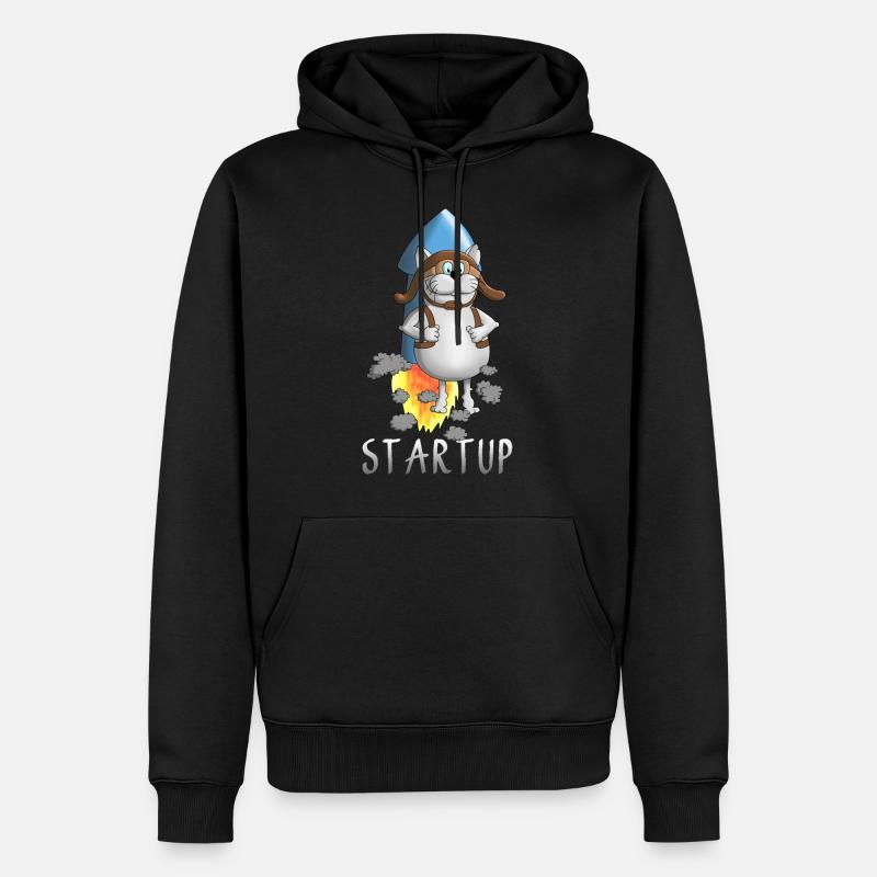 fusée de démarrage cool - Sweat à capuche Premium bio Homme - noir