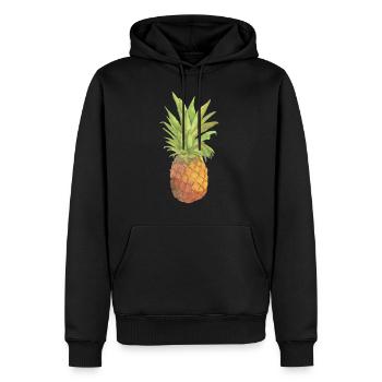 Ananas - Sweat à capuche Premium bio Homme - noir - Devant - Nico (187cm)
