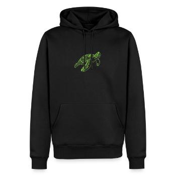 Schildkröte - Männer Premium Bio Hoodie - Schwarz - Vorne - Nico (187cm)