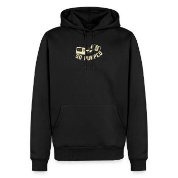 DIABETES: So Pumped T-Shirt - Männer Premium Bio Hoodie - Schwarz - Vorne - Nico (187cm)