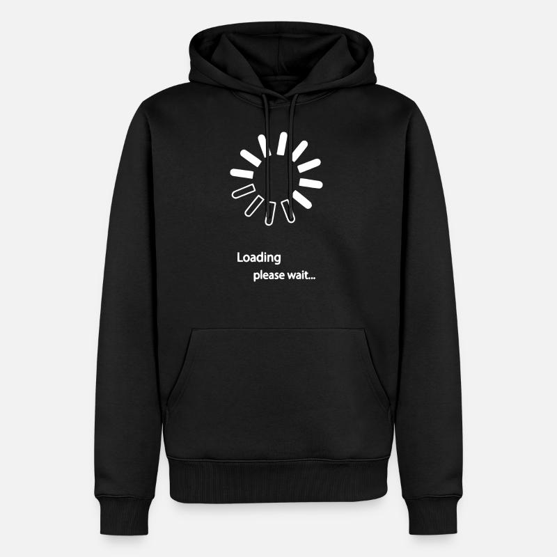Loading Please wait - Männer Premium Bio Hoodie - Schwarz