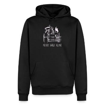 Amateur de chevaux cheval le sport équestre - Sweat à capuche Premium bio Homme - noir - Devant - Nico (187cm)