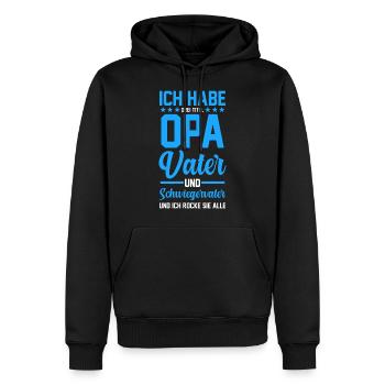 Schwiegervater Opa Vater Papa - Männer Premium Bio Hoodie - Schwarz - Vorne - Nico (187cm)