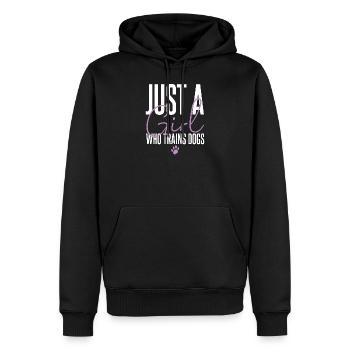 Chiens chiens chiens d’entraînement chien - Sweat à capuche Premium bio Homme - noir - Devant - Nico (187cm)