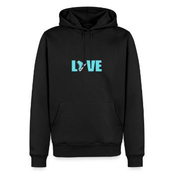 Patinage sur glace Patinage sur glace Patinage sur glace - Sweat à capuche Premium bio Homme - noir - Devant - Nico (187cm)