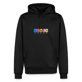 Géocaching Geocacher Geocacher Tableau périodique - Sweat à capuche Premium bio Homme - noir - Devant - Nico (187cm)