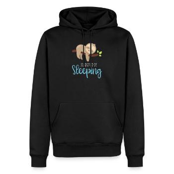Je préfèrerais dormir - Sweat à capuche Premium bio Homme - noir - Devant - Nico (187cm)