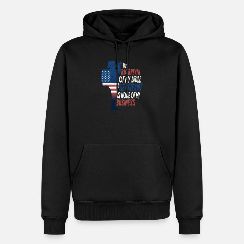Drill Sergeant - Männer Premium Bio Hoodie - Schwarz