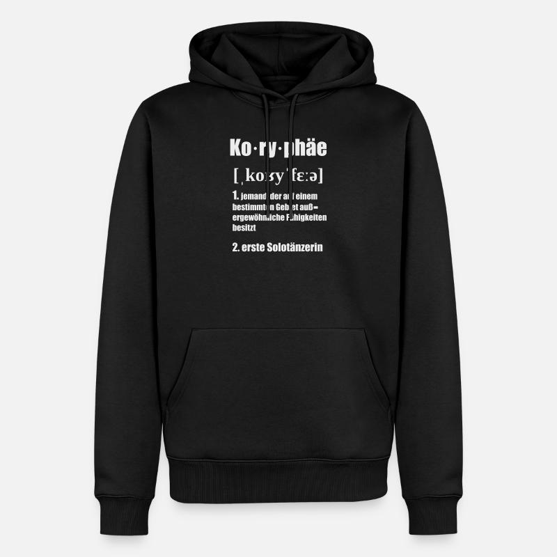 Koryphäe - Männer Premium Bio Hoodie - Schwarz