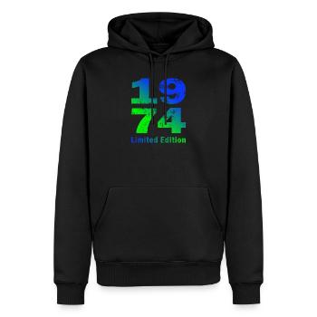 Geburtstag geboren in 1974 limited edition - Männer Premium Bio Hoodie - Schwarz - Vorne - Nico (187cm)