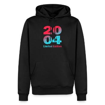 Birthday born in 2004 limited edition Shirt - Men’s Premium Organic Hoodie - black - Front - Nico (187cm)