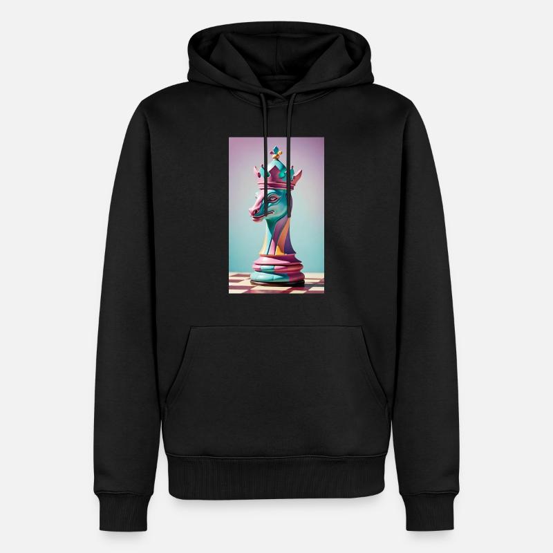 Échecs | Pièce d’échecs | Joueur d’échecs - Sweat à capuche Premium bio Homme - noir