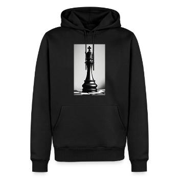 Schach | Schachfigur | Schachspieler - Männer Premium Bio Hoodie - Schwarz - Vorne - Nico (187cm)