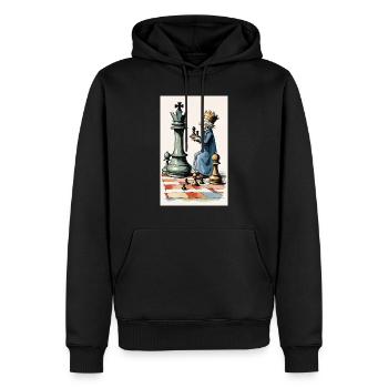 Schach | Schachfigur | Schachspieler - Männer Premium Bio Hoodie - Schwarz - Vorne - Nico (187cm)