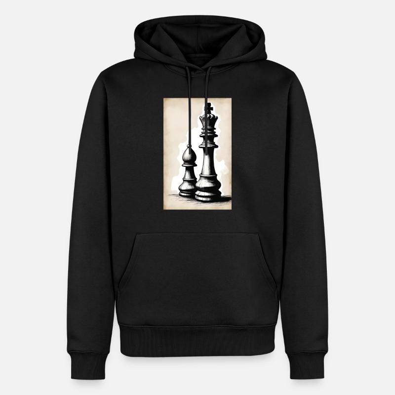 Échecs | Pièce d’échecs | Joueur d’échecs - Sweat à capuche Premium bio Homme - noir