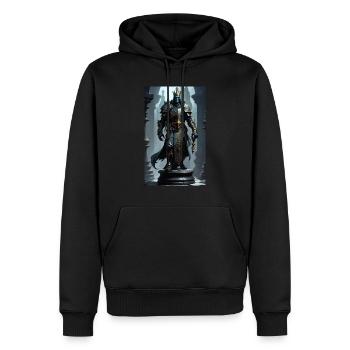 Schach | Schachfigur | Schachspieler - Männer Premium Bio Hoodie - Schwarz - Vorne - Nico (187cm)