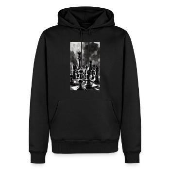 Schach | Schachfigur | Schachspieler - Männer Premium Bio Hoodie - Schwarz - Vorne - Nico (187cm)