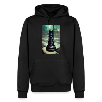 Schach | Schachfigur | Schachspieler - Männer Premium Bio Hoodie - Schwarz - Vorne - Nico (187cm)