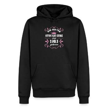 Plasterer Birthday 1985 Year of Plastering - Men’s Premium Organic Hoodie - black - Front - Nico (187cm)