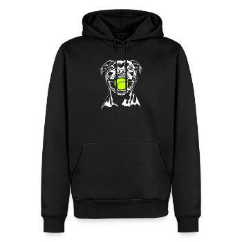 Staffordshire Bull Terrier Ball Junkie Wilsigns - Sweat à capuche Premium bio Homme - noir - Devant - Nico (187cm)