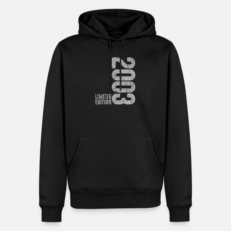 Millésime 2003 – 23e anniversaire Millésime 2003 - Sweat à capuche Premium bio Homme - noir