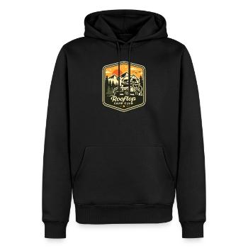 Camping Shirt für Dachzelt Offroad Fans - Männer Premium Bio Hoodie - Schwarz - Vorne - Nico (187cm)